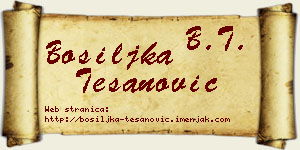 Bosiljka Tešanović vizit kartica